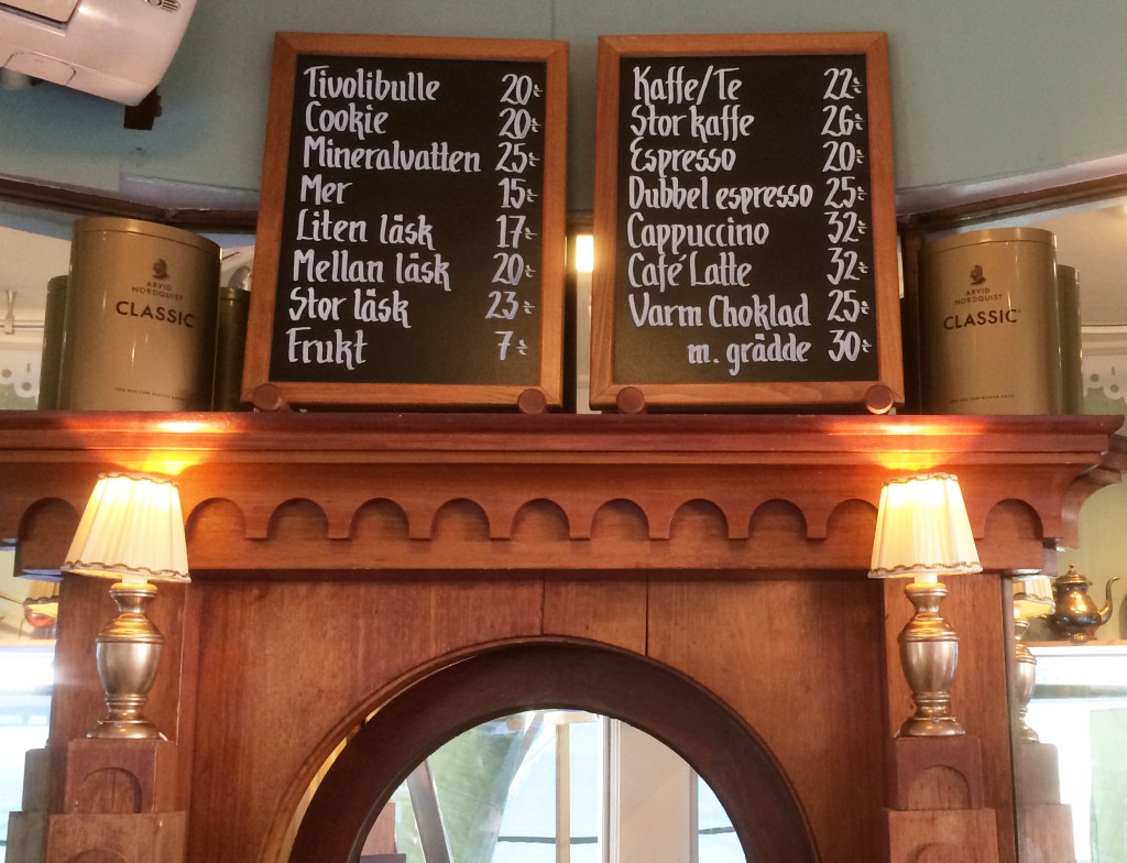 Coffecorner menu